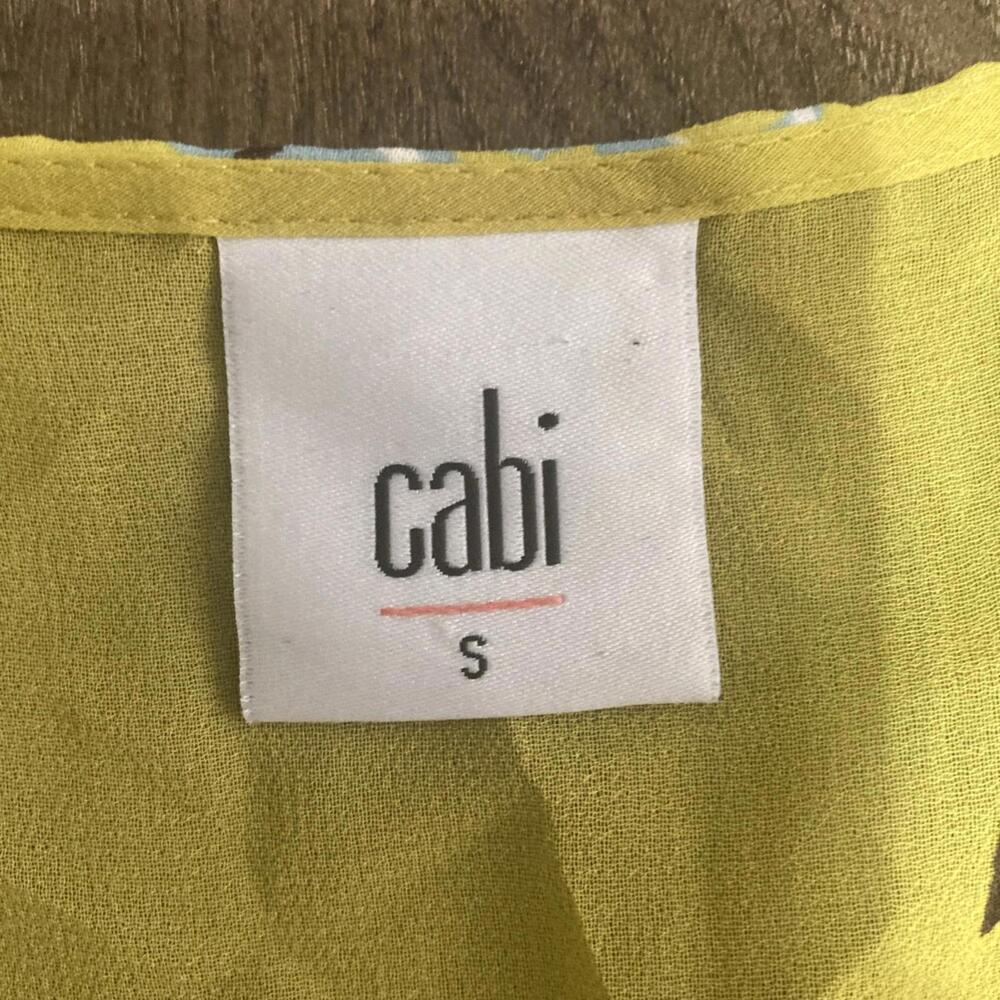 Cabi Women's Yellow Floral Dazzle Top Blouse Cami Lined #3782 Size Small - Picture 2 of 4